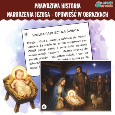 Prawdziwa historia narodzenia Jezusa opowieść w obrazkach betlejem boże narodzenie jezus święta bajka pomysły scenariusz