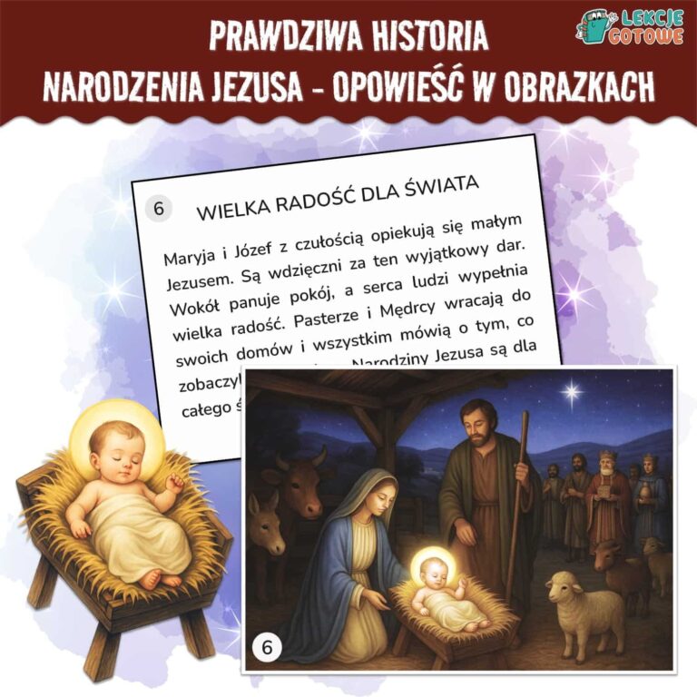 Prawdziwa historia narodzenia Jezusa opowieść w obrazkach betlejem boże narodzenie jezus święta bajka pomysły scenariusz