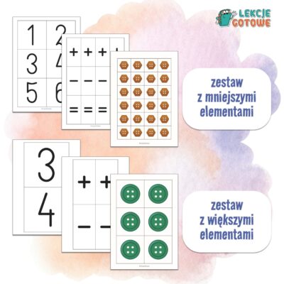 guzikowa matematyka dzień guzika układanka rytmy liczenie rachowanie do druku zadania ćwiczenia edukacja matematyczna pomysły