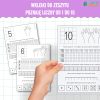 Wklejki do zeszytu liczby od 1 do 10 matematyka pdf edukacja matematyczna matematyka karty pracy ćwiczenia pisanie po śladzie pomoce materiały dydaktyczne pdf do druku
