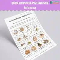 karta tropiciela przedwiośnia przedwiośnie wiosna pdf do druku karta pracy spacer pomysły dla dzieci marzec