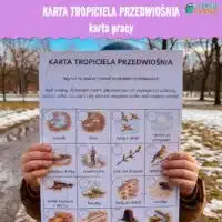 karta tropiciela przedwiośnia przedwiośnie wiosna pdf do druku karta pracy spacer pomysły dla dzieci marzec