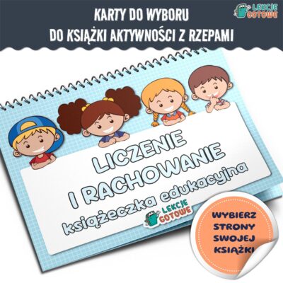 książeczki edukacyjne liczenie i rachowanie edukacja matematyczna lamibook pomoce na rzepy materiały do druku dla dzieci