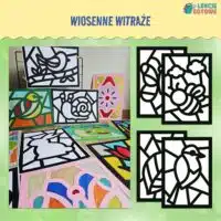 wiosenne wiosna witraże kolorowanki wycinanki praca plastyczna pomysły przedszkole dla dzieci plastyka materiały do druku pdf