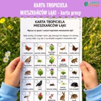 Karta tropiciela mieszkańców łąki - karta pracy