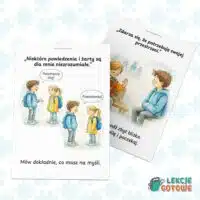 Komunikacja z osobą w spektrum autyzmu plansze dla dzieci Światowy Dzień Świadomości ASD materiały do druku edukacja społeczna