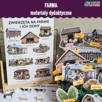 Farma materiały dydaktyczne mini teatrzyk plakaty zwierzęta gospodarskie i ich domy pdf makieta plansze pomoce edukacyjne
