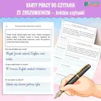 Karty pracy do czytania ze zrozumieniem krótkie czytanki czytanie dla dzieci kartkówki sprawdziany do druku pdf pomysły edukacja polonistyczna