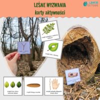 leśne wyzwania karty aktywności dla dzieci spacer natura wychowanie fizyczne edukacja przyrodnicza pomysły zajęcia leśne pdf do druku