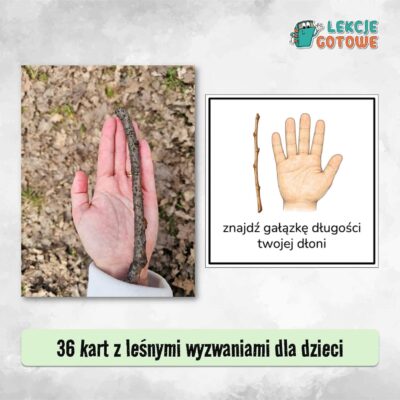 leśne wyzwania karty aktywności dla dzieci spacer natura wychowanie fizyczne edukacja przyrodnicza pomysły zajęcia leśne pdf do druku