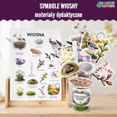 symbole wiosny materiały dydaktyczne ilustracje plansze plakaty wiosna oznaki do druku pdf