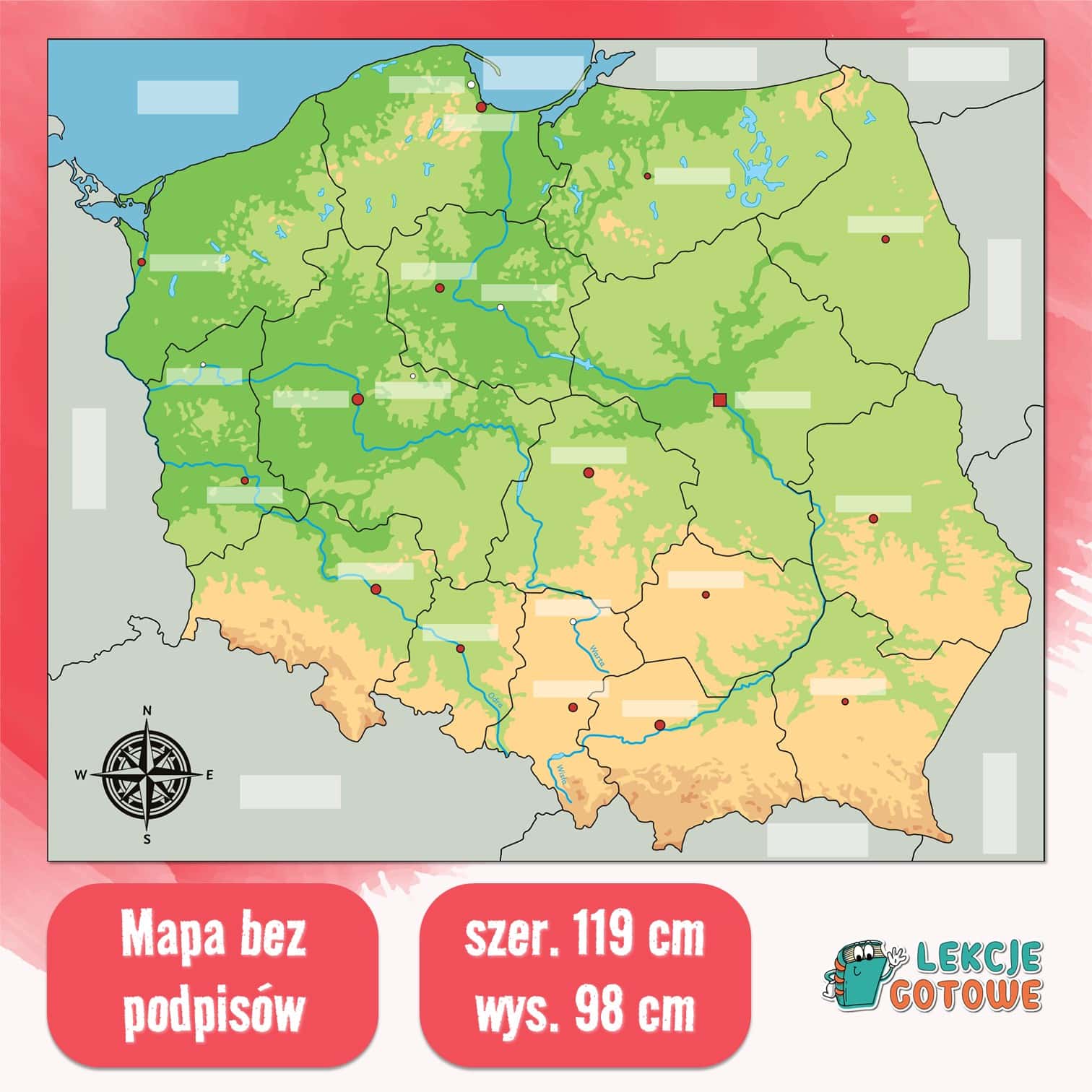 mapa odkrywania polski moja ojczyzna układanka symbole miast i regionów atrakcje do wycięcia wycinanka pdf do druku