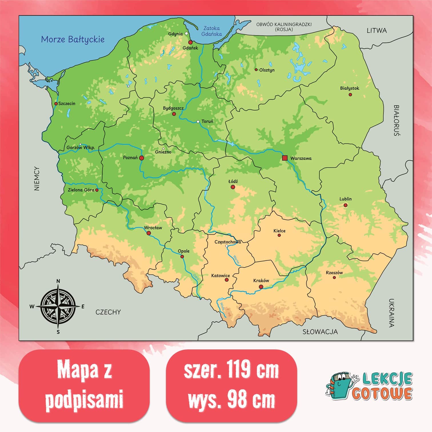 mapa odkrywania polski moja ojczyzna układanka symbole miast i regionów atrakcje do wycięcia wycinanka pdf do druku