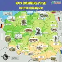 mapa odkrywania polski moja ojczyzna układanka symbole miast i regionów atrakcje do wycięcia wycinanka pdf do druku