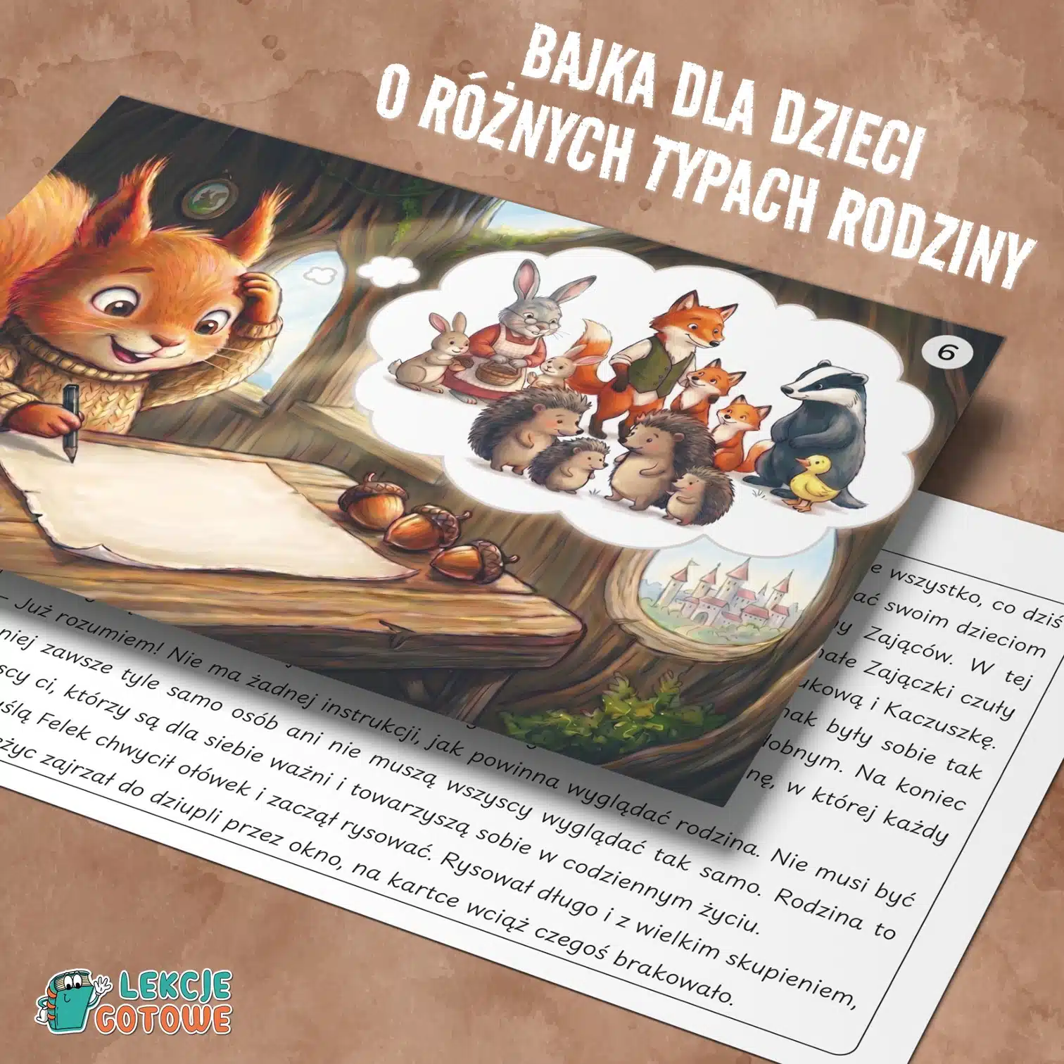 bajka w obrazkach opowieść o tym czym jest rodzina typy rodziny Wielki piknik w szepczącym lesie dzień mamy ojca rodziny matki pomysły