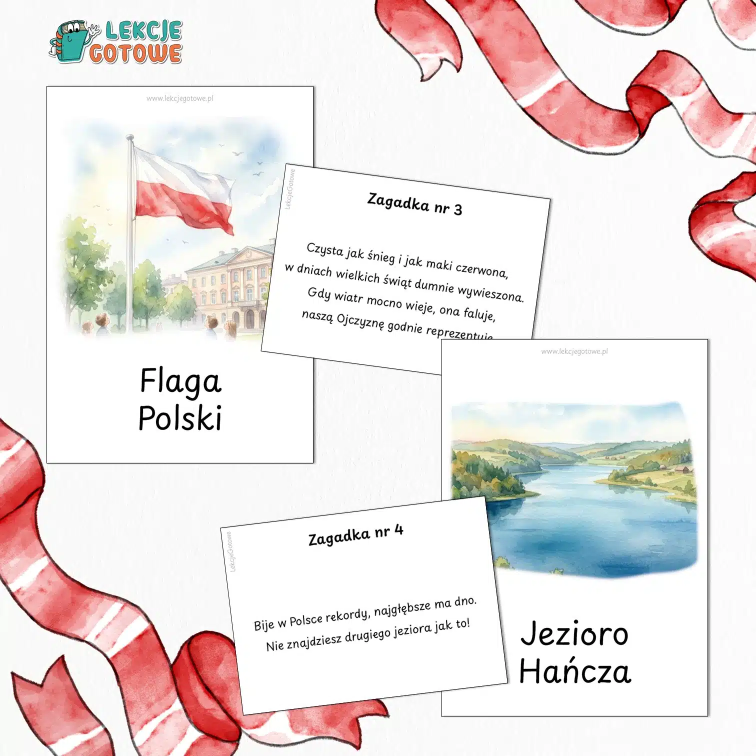 Zagadki o Polsce z ilustracjami syrenka warszawska kraków święta narodowe pomysły quiz pdf do druku materiały dydaktyczne