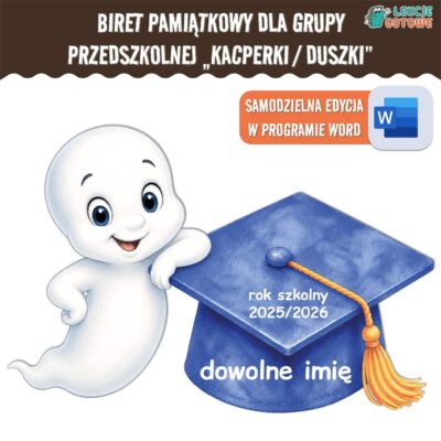 biret dla grupy przedszkolnej pdf dyplomy dyplom zakończenie roku przedszkole dla dzieci kacperki duszki