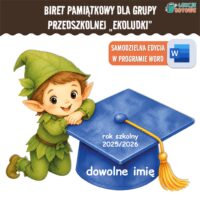 biret dla grupy przedszkolnej pdf dyplomy dyplom zakończenie roku przedszkole dla dzieci ekoludki