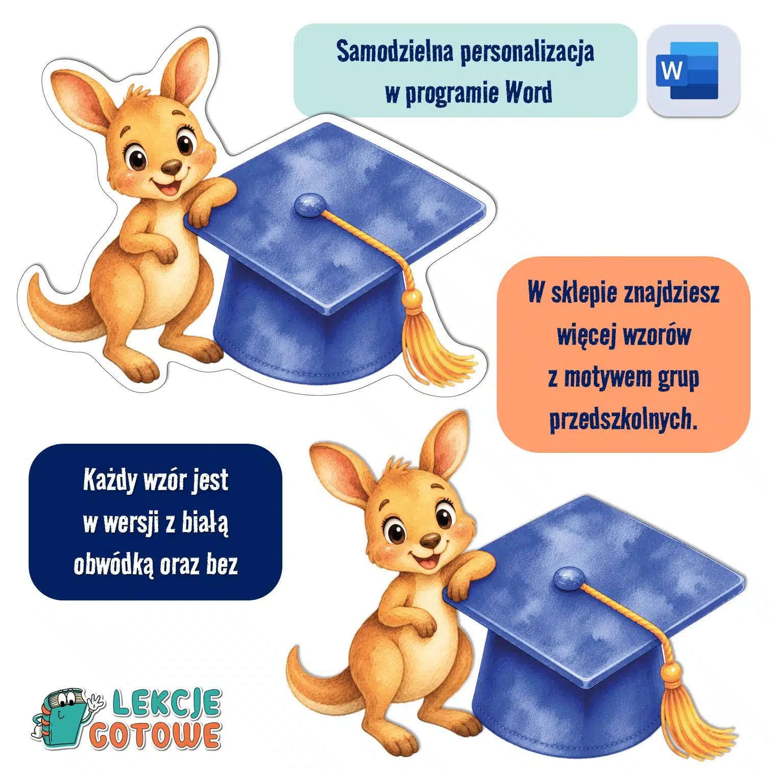 biret dla grupy przedszkolnej pdf dyplomy dyplom zakończenie roku przedszkole dla dzieci kangurki kangury