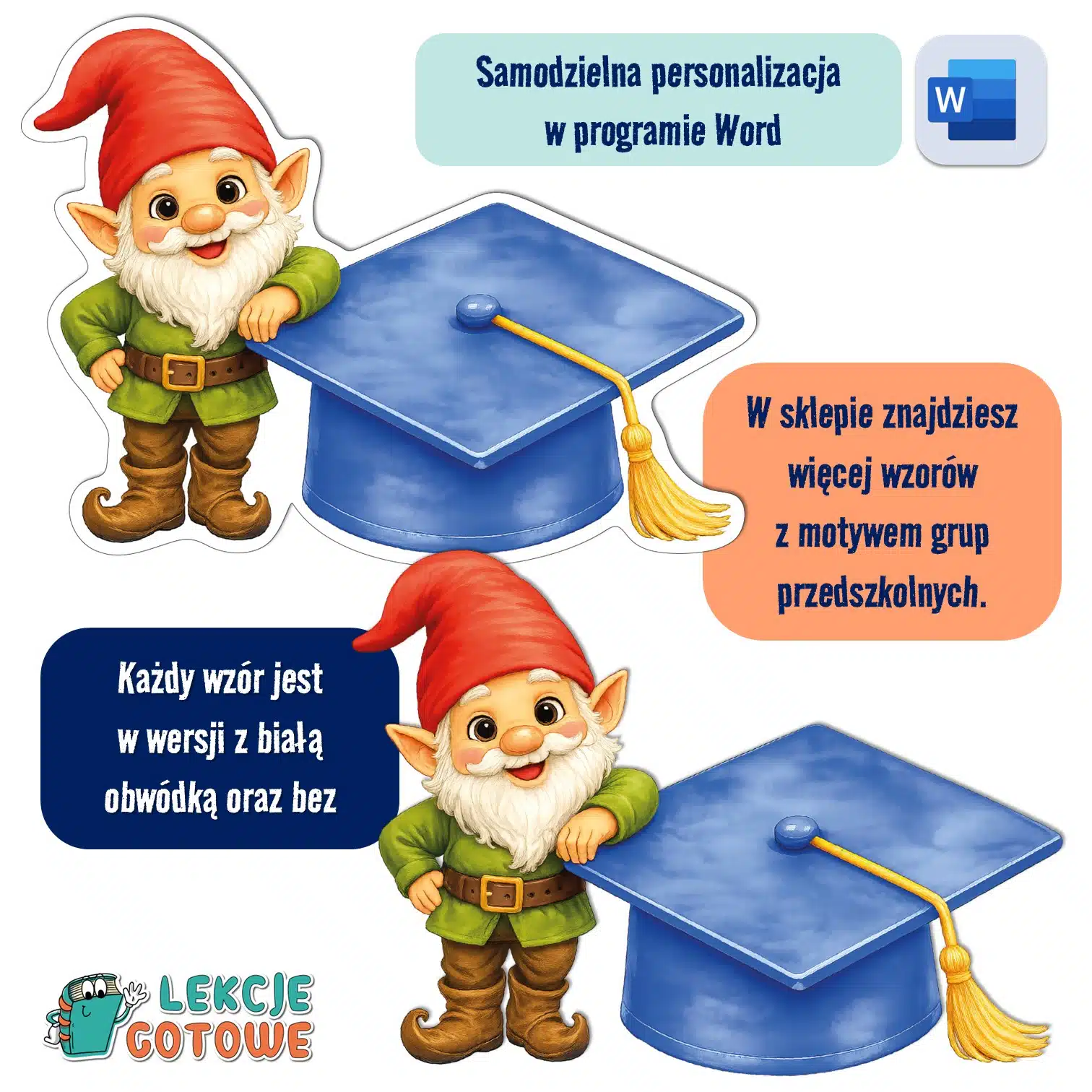 biret dla grupy przedszkolnej pdf dyplomy dyplom zakończenie roku przedszkole dla dzieci krasnale krasnoludki