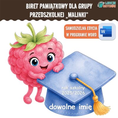biret dla grupy przedszkolnej pdf dyplomy dyplom zakończenie roku przedszkole dla dzieci jagódki maliny malinki