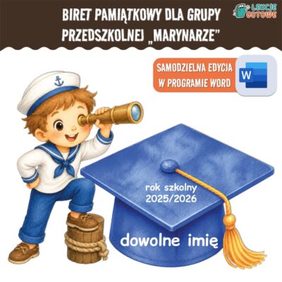 Marynarze biret dla grupy przedszkolnej pdf dyplomy dyplom zakończenie roku przedszkole dla dzieci