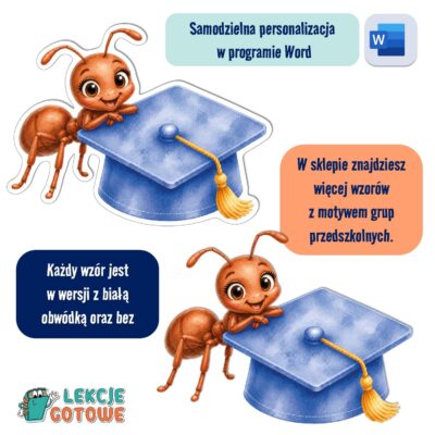 biret dla grupy przedszkolnej pdf dyplomy dyplom zakończenie roku przedszkole dla dzieci mrówki mróweczki