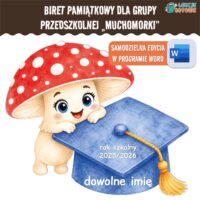 biret dla grupy przedszkolnej pdf dyplomy dyplom zakończenie roku przedszkole dla dzieci jagódki muchomorki muchomory