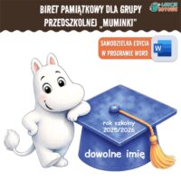 biret dla grupy przedszkolnej pdf dyplomy dyplom zakończenie roku przedszkole dla dzieci muminki