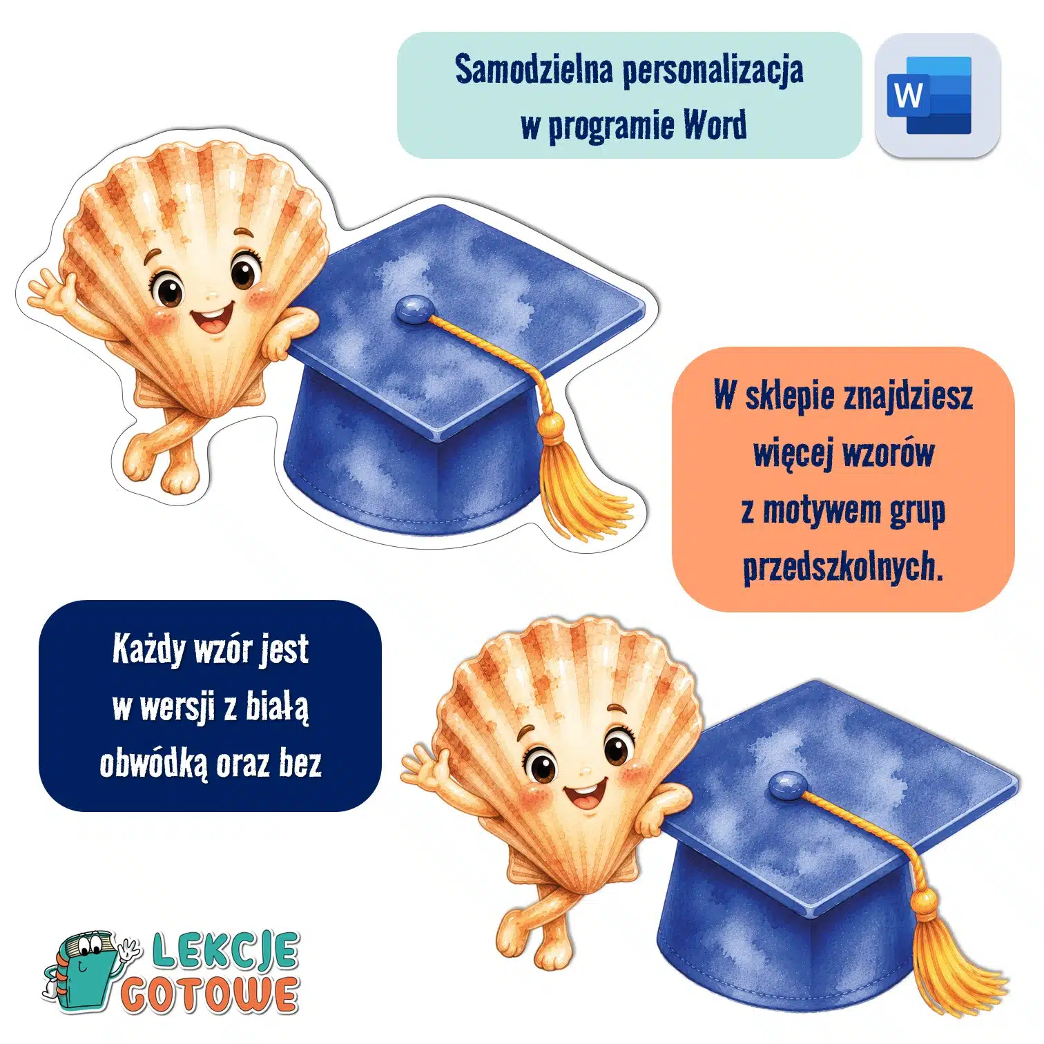 biret dla grupy przedszkolnej pdf dyplomy dyplom zakończenie roku przedszkole dla dzieci muszle muszelki