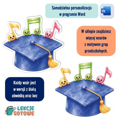 biret dla grupy przedszkolnej pdf dyplomy dyplom zakończenie roku przedszkole dla dzieci nutki