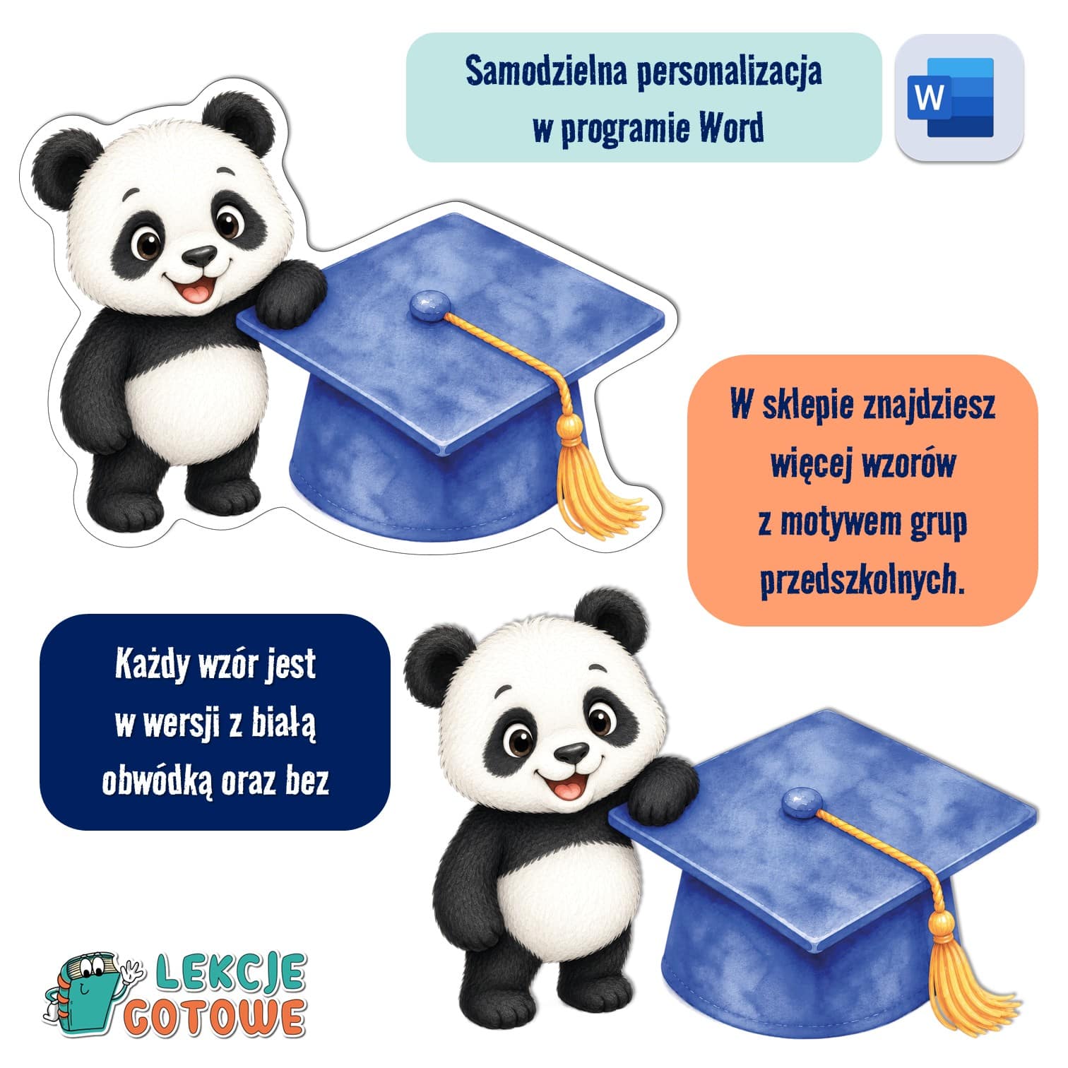 biret dla grupy przedszkolnej pdf dyplomy dyplom zakończenie roku przedszkole dla dzieci pandy pandzie
