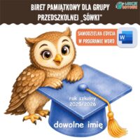 biret dla grupy przedszkolnej pdf dyplomy dyplom zakończenie roku przedszkole dla dzieci jagódki sówki sowy