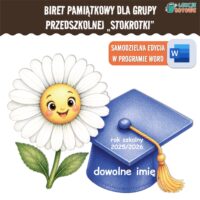 biret dla grupy przedszkolnej pdf dyplomy dyplom zakończenie roku przedszkole dla dzieci stokrotki