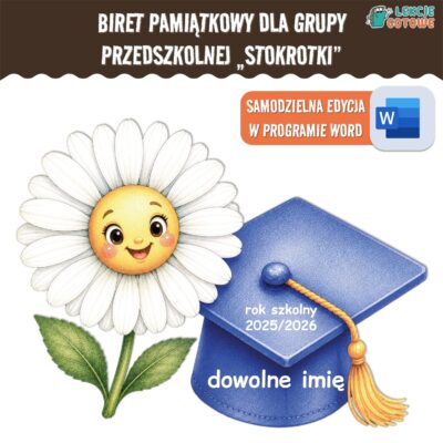 biret dla grupy przedszkolnej pdf dyplomy dyplom zakończenie roku przedszkole dla dzieci stokrotki
