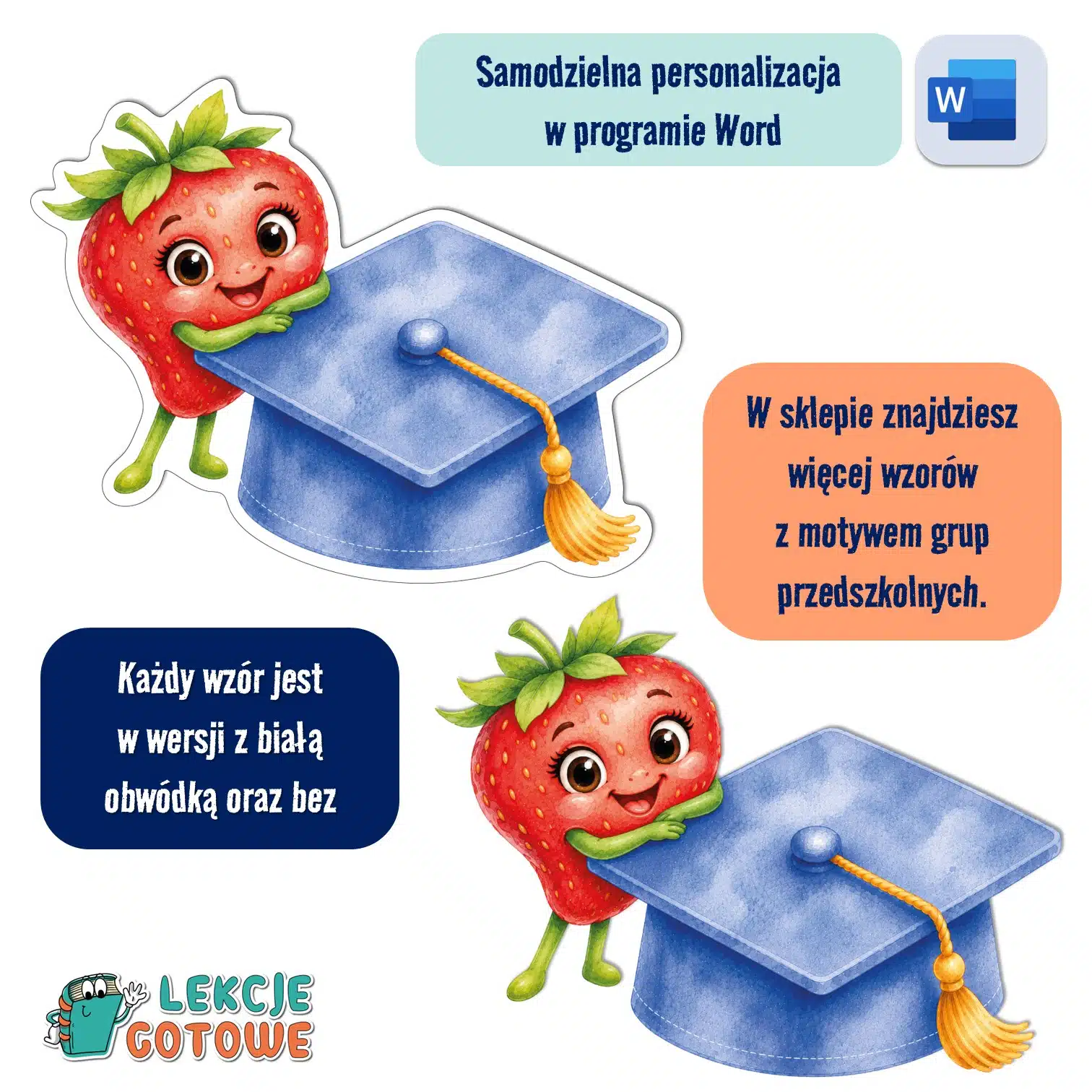 biret dla grupy przedszkolnej pdf dyplomy dyplom zakończenie roku przedszkole dla dzieci truskawki truskaweczki