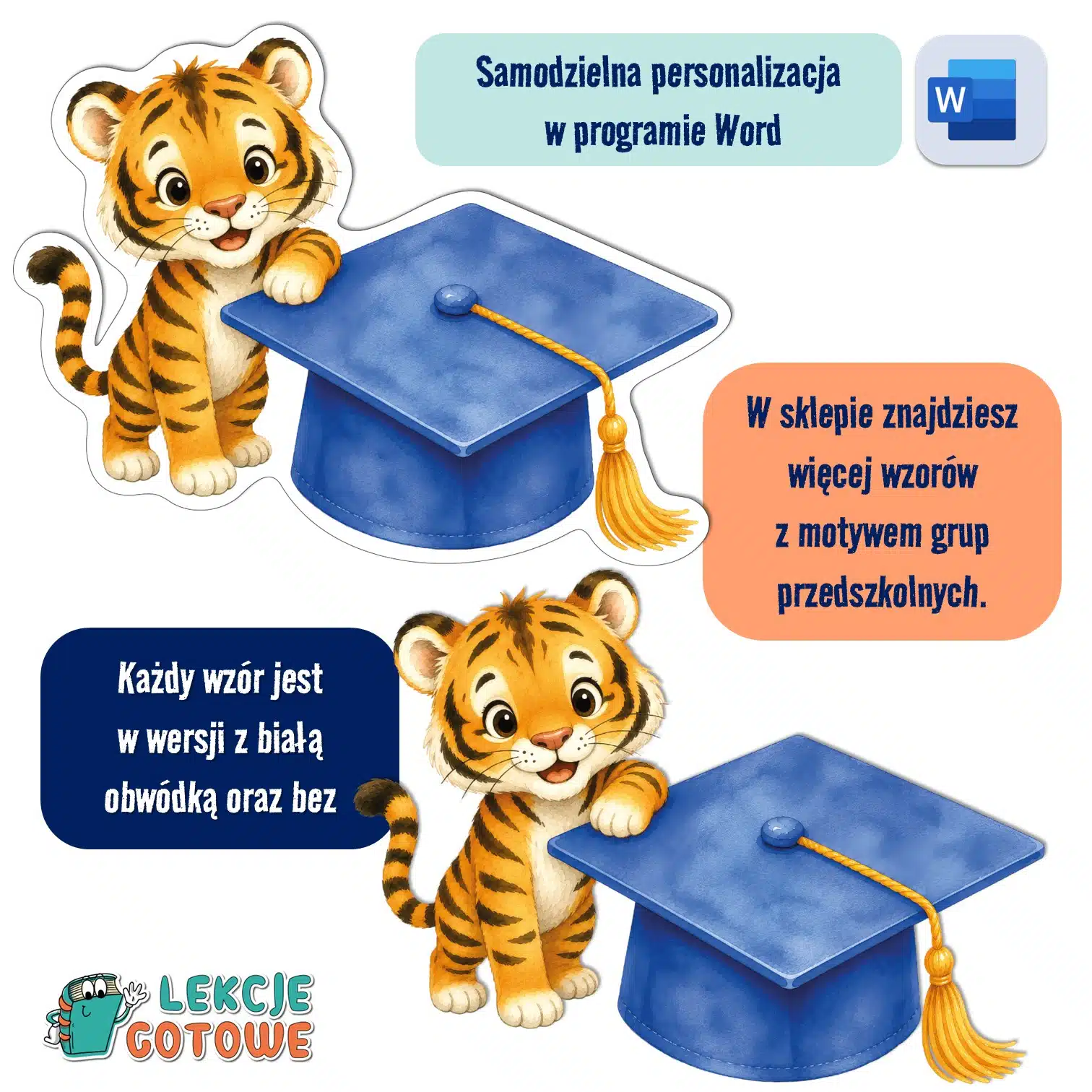 biret dla grupy przedszkolnej pdf dyplomy dyplom zakończenie roku przedszkole dla dzieci tygryski tygrysy