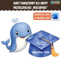 biret dla grupy przedszkolnej pdf dyplomy dyplom zakończenie roku przedszkole dla dzieci wielorybki