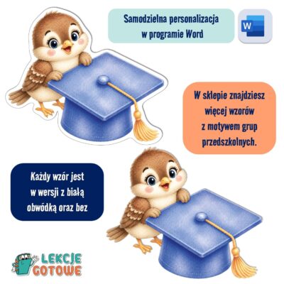 biret dla grupy przedszkolnej pdf dyplomy dyplom zakończenie roku przedszkole dla dzieci jagódki wróble wróbelki