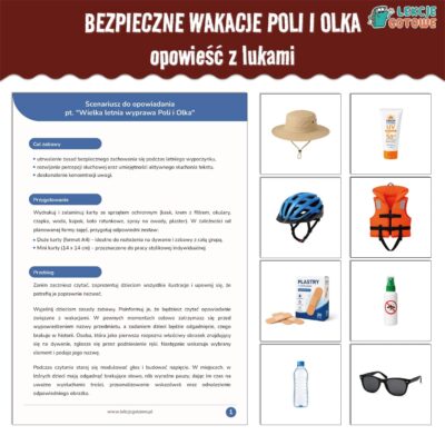 bezpieczne lato poli i olka opowieść z lukami bezpieczne wakacje materiały edukacyjne czerwiec dla dzieci pdf do druku