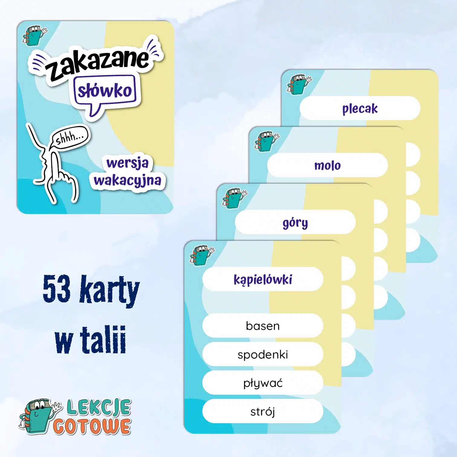 zakazane słówko taboo gra do druku pomysły na zajęcia czerwcowe dla dzieci wersja wakacyjna wakacje