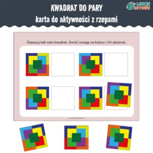 kwadrat do pary karta aktywności z rzepami do lamibooka