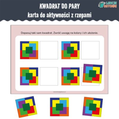 kwadrat do pary karta aktywności z rzepami do lamibooka