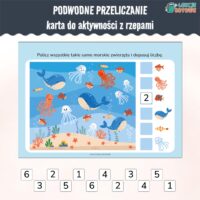 podwodne przeliczanie karta aktywności z rzepami do książeczki