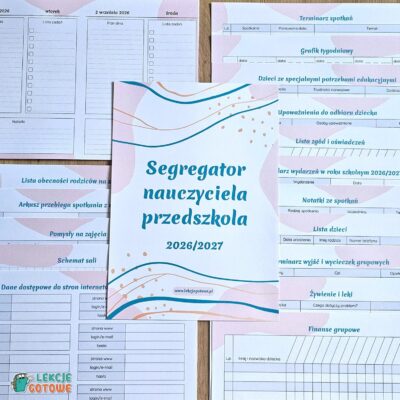 Segregator nauczyciela przedszkola 2026/2027 - strony