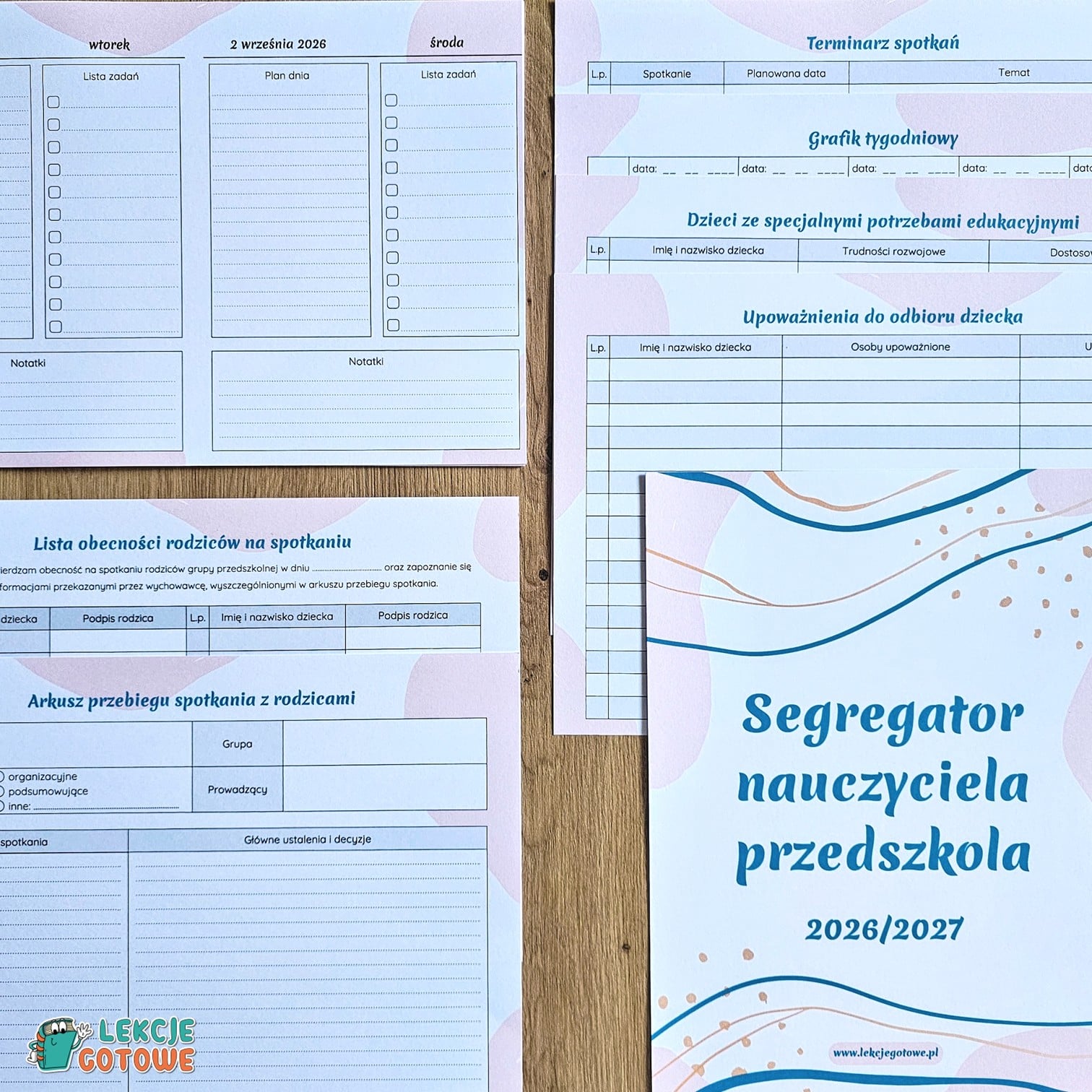 Segregator przedszkola - arkusz spotkania z rodzicami