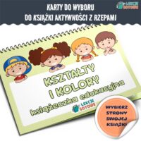 okładka książeczki edukacyjnej lamibooka kształty i kolory