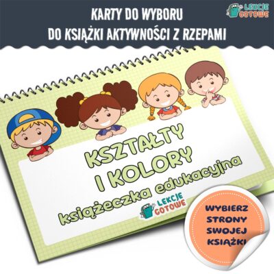 okładka książeczki edukacyjnej lamibooka kształty i kolory