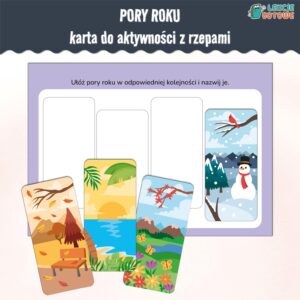 pory roku karta aktywności z rzepami do lamibooka