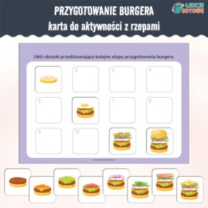przygotowanie burgera karta aktywności z rzepami do lamibooka
